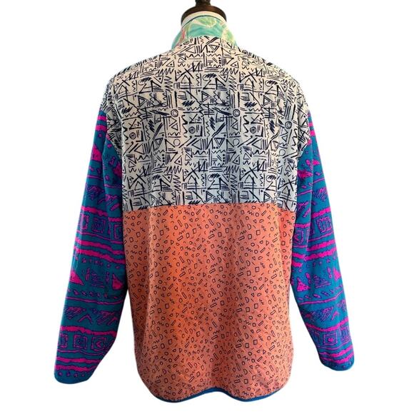 EUC! CHUBBIES Pullover Reversible Jacket Sherpa & 90s Graphics Pockets XXL - Picture 2 of 14